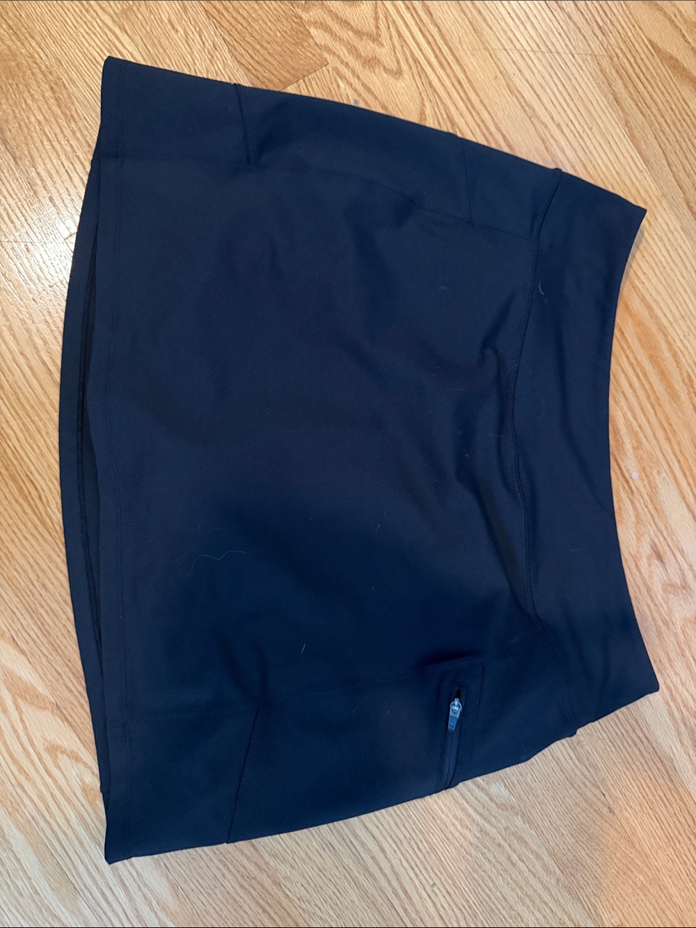 Eddie Bauer Black Athletic Skort with Zip Pocket